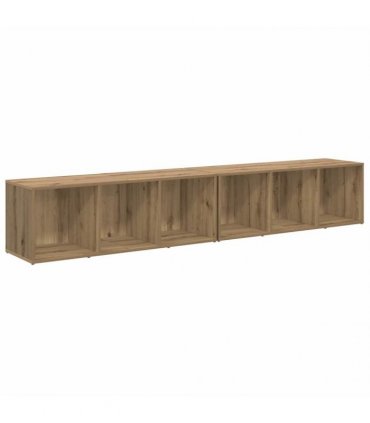 vidaXL TV Cabinet Set Wall-mounted 2 pcs Artisan Oak 37 x 35 x 107cm — Size: 107 x 35 x 37 cm