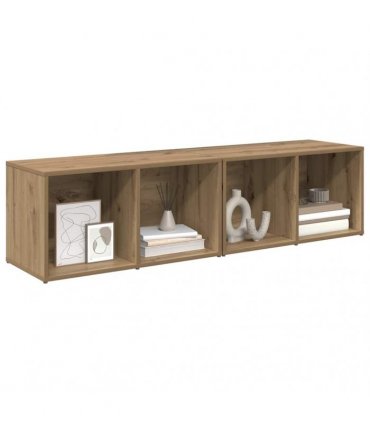 vidaXL TV Cabinet Set Wall-mounted 2 pcs Artisan Oak 37 x 35 x 72 cm — Size: 72 x 35 x 36.5 cm