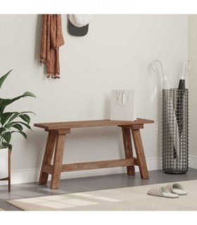 vidaXL Bench Natural 92 x 23.5 x 45.5 cm Solid Mahogany wood