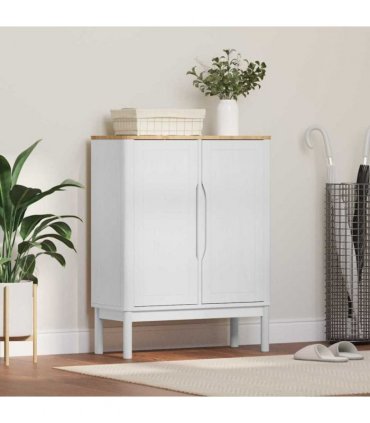 vidaXL Sideboard FLORO White 70 x 30 x 70.5 cm Solid Pine Wood