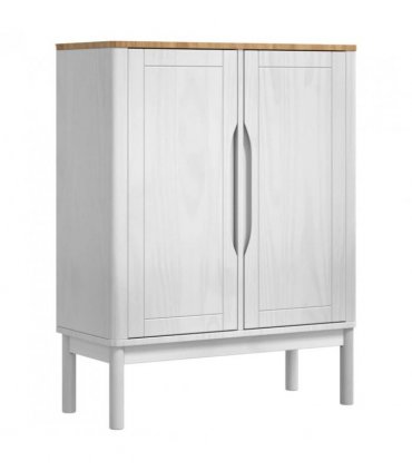 vidaXL Sideboard FLORO White 70 x 30 x 70.5 cm Solid Pine Wood