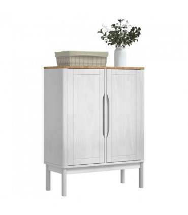 vidaXL Sideboard FLORO White 70 x 30 x 70.5 cm Solid Pine Wood