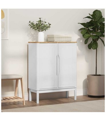 vidaXL Sideboard FLORO White 70 x 30 x 70.5 cm Solid Pine Wood