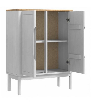 vidaXL Sideboard FLORO White 70 x 30 x 70.5 cm Solid Pine Wood
