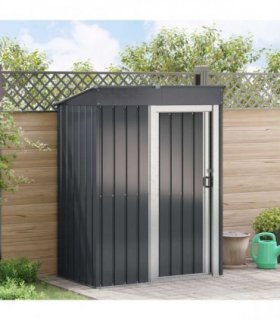 vidaXL Garden Sheds Anthracite 137 x 81 x 180 cm Metal