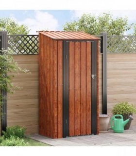 vidaXL Garden Sheds Brown 103 x 74 x 200 cm Metal