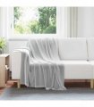 vidaXL Throw Blanket Grey 130 x 150 cm Fleece