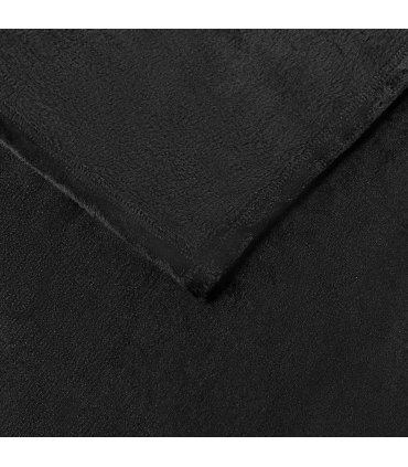 vidaXL Throw Blanket Black 150 x 200 cm Fleece