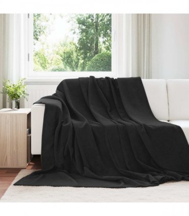 vidaXL Throw Blankets 6 pcs Black 220 x 240 cm Fleece