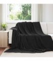 vidaXL Throw Blankets 6 pcs Black 220 x 240 cm Fleece