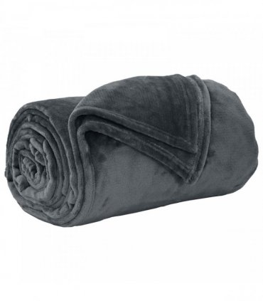 vidaXL Throw Blanket Dark Grey 130 x 150 cm Fleece