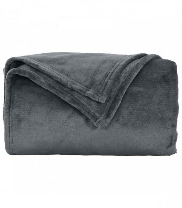 vidaXL Throw Blanket Dark Grey 130 x 150 cm Fleece