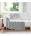 vidaXL Throw Blanket Grey 150 x 200 cm Fleece