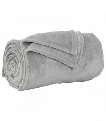 vidaXL Throw Blanket Grey 150 x 200 cm Fleece