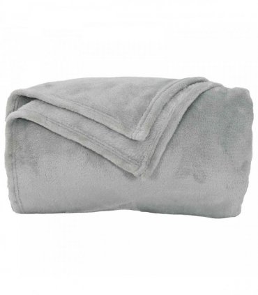 vidaXL Throw Blanket Grey 150 x 200 cm Fleece