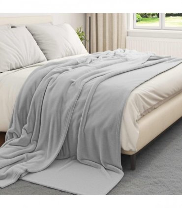 vidaXL Throw Blankets 6 pcs Grey 220 x 240 cm Fleece