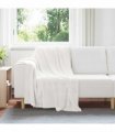 vidaXL Throw Blanket White 130 x 150 cm Fleece