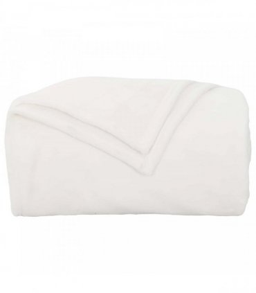 vidaXL Throw Blanket White 130 x 150 cm Fleece