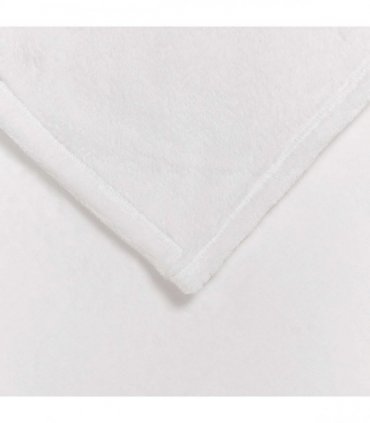 vidaXL Throw Blanket White 130 x 150 cm Fleece