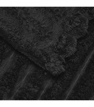 vidaXL Throw Blanket Black 270 x 240 cm Fleece — Size: 240 x 270 cm