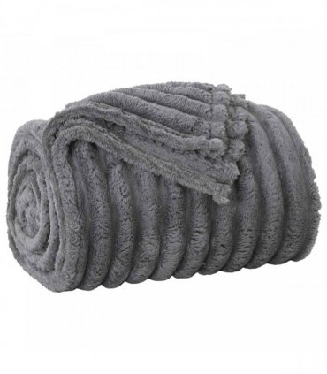 vidaXL Throw Blanket Dark Grey 200 x 150 cm Fleece — Size: 150 x 200 cm