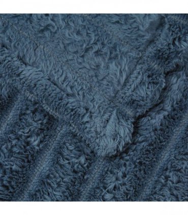 vidaXL Throw Blanket Navy Blue 270 x 240 cm Fleece — Size: 240 x 270 cm