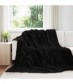 vidaXL Throw Blankets 6 pcs Black 240 x 220 cm Fleece — Size: 220 x 240 cm