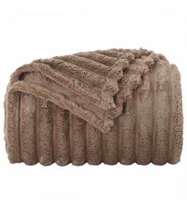 vidaXL Throw Blanket Camel 240 x 220 cm Fleece — Size: 220 x 240 cm