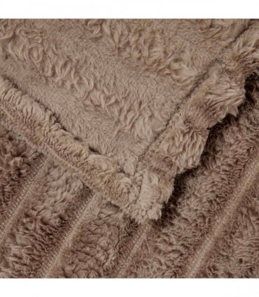 vidaXL Throw Blanket Camel 240 x 220 cm Fleece — Size: 220 x 240 cm