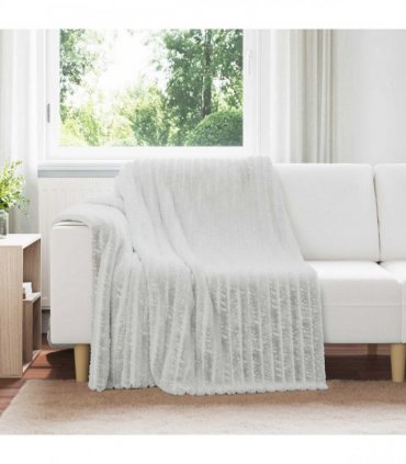 vidaXL Throw Blanket Grey 200 x 150 cm Fleece — Size: 150 x 200 cm