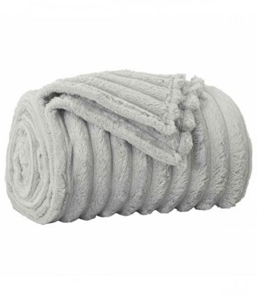 vidaXL Throw Blanket Grey 200 x 150 cm Fleece — Size: 150 x 200 cm
