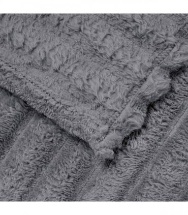 vidaXL Throw Blanket Dark Grey 150 x 130 cm Fleece — Size: 130 x 150 cm