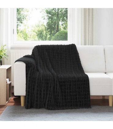 vidaXL Throw Blankets 6 pcs Black 200 x 150 cm Fleece — Size: 150 x 200 cm