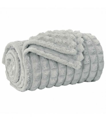 vidaXL Throw Blanket Grey 270 x 240 cm Fleece — Size: 240 x 270 cm — V0672001998