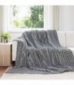 vidaXL Throw Blanket Dark Grey 240 x 220 cm Fleece — Size: 220 x 240 cm — V0672002001