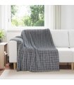 vidaXL Throw Blanket Dark Grey 200 x 150 cm Fleece — Size: 150 x 200 cm — V0672002004