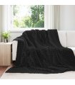 vidaXL Throw Blankets 6 pcs Black 270 x 240 cm Fleece — Size: 240 x 270 cm