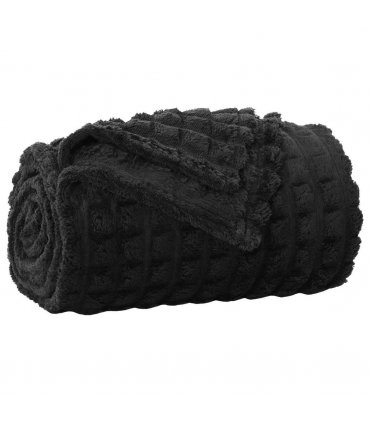 vidaXL Throw Blankets 6 pcs Black 240 x 220 cm Fleece — Size: 220 x 240 cm — V0672002022