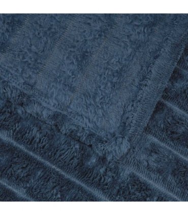 vidaXL Throw Blanket Navy Blue 240 x 220 cm Fleece — Size: 220 x 240 cm — V0672002024