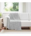 vidaXL Throw Blanket Grey 150 x 130 cm Fleece — Size: 130 x 150 cm — V0672002027