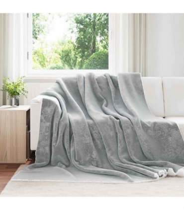 vidaXL Throw Blanket Grey 240 x 270 cm Fleece — V0672002031