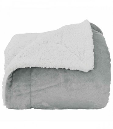 vidaXL Throw Blanket Grey 240 x 270 cm Fleece — V0672002031