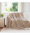 vidaXL Throw Blanket Camel 240 x 270 cm Fleece