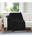 vidaXL Throw Blanket Black 150 x 200 cm Fleece — V0672002035