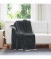 vidaXL Throw Blanket Dark Grey 130 x 150 cm Fleece — V0672002036