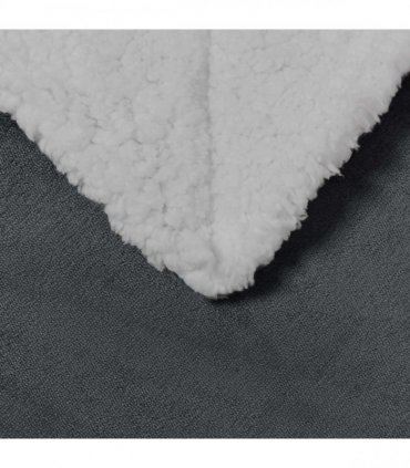 vidaXL Throw Blanket Dark Grey 130 x 150 cm Fleece — V0672002036