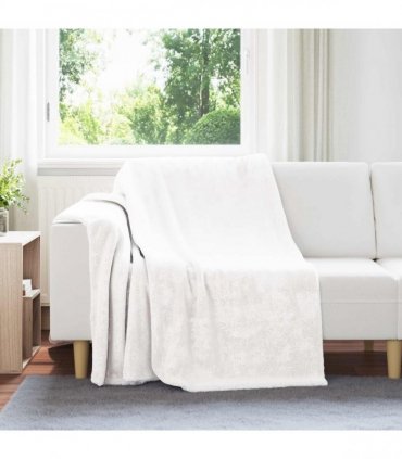 vidaXL Throw Blanket White 150 x 200 cm Fleece