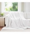 vidaXL Throw Blanket White 240 x 270 cm Fleece