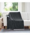 vidaXL Throw Blanket Dark Grey 150 x 200 cm Fleece — V0672002051