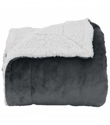 vidaXL Throw Blanket Dark Grey 150 x 200 cm Fleece — V0672002051